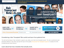 Tablet Screenshot of hairtransplantnetwork.com